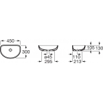 Roca Optica A327C10000 檯上洗手盆（白色）：橢圓形、7L容量、年輕都會風格